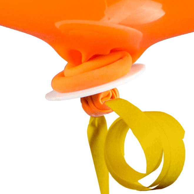 100 Ballonverschlüsse Helium - Gelb