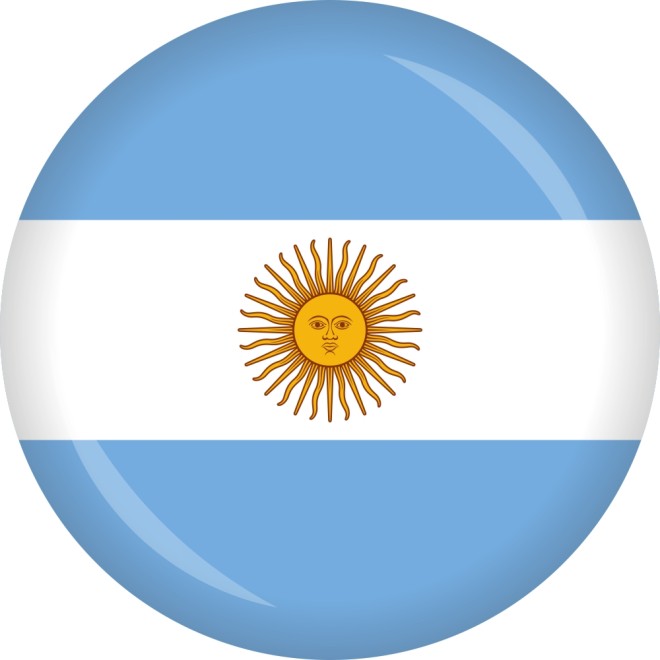 Button Argentinien Flagge Ø 50 mm