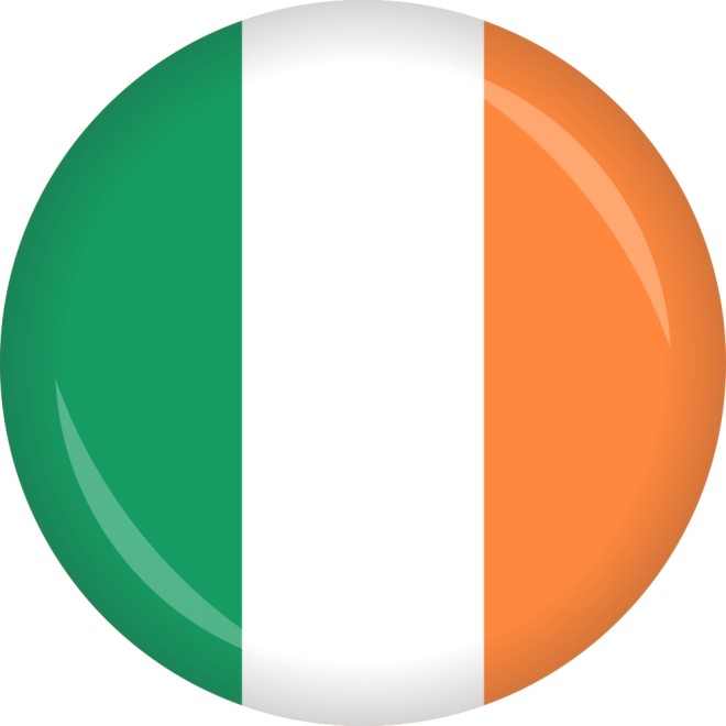 Button Irland Flagge O 50 Mm