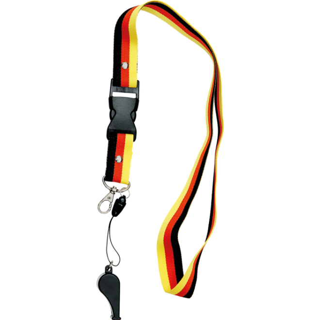 Schlüsselband mit Trillerpfeife "Deutschland"