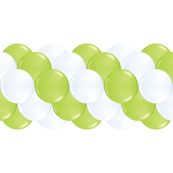 Luftballongirlanden-Set Apfelgrün & Weiß ab 3 m