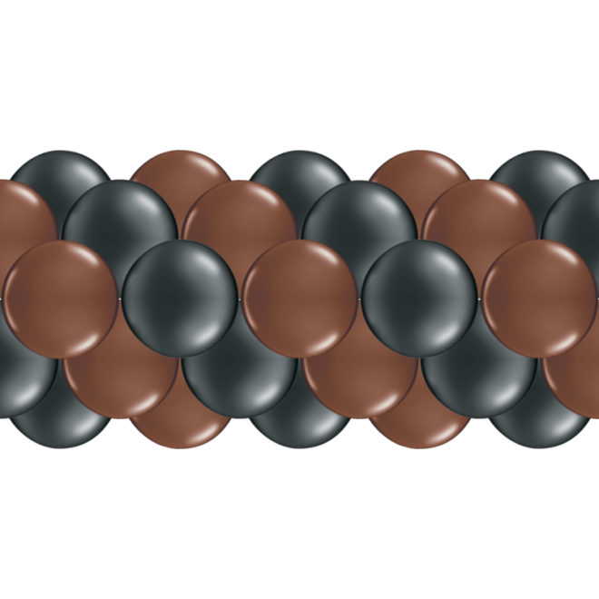 Luftballongirlanden-Set Braun & Schwarz ab 3 m