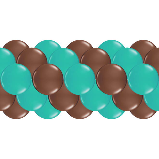 Luftballongirlanden-Set Braun & Türkis ab 3 m