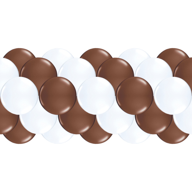 Luftballongirlanden-Set Braun & Weiß ab 3 m