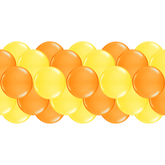 Luftballongirlanden-Set Gelb & Orange ab 3 m