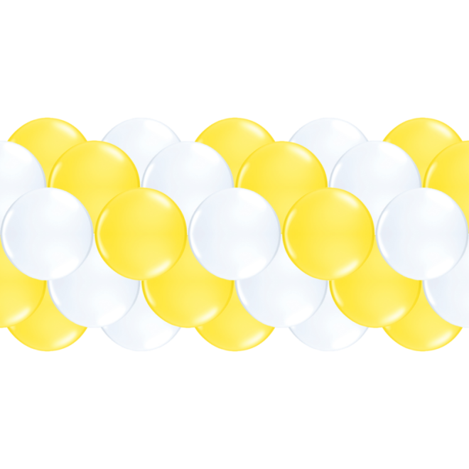 Luftballongirlanden-Set Gelb & Weiß ab 3 m