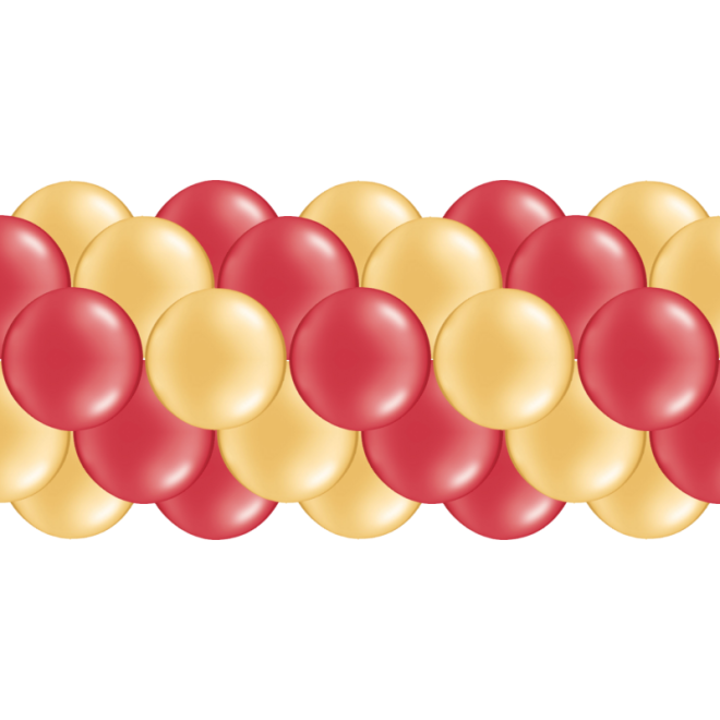 Luftballongirlanden-Set Gold & Rot (Metallic / Glänzend) ab 3 m
