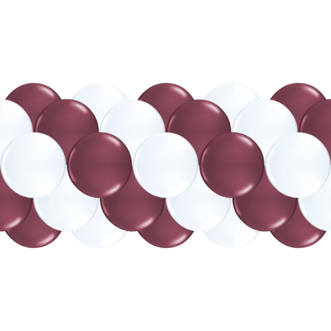 Luftballongirlanden-Set Pflaume & Weiß ab 3 m