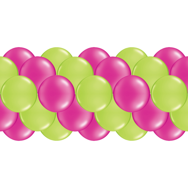 Luftballongirlanden-Set Apfelgrün & Pink ab 3 m