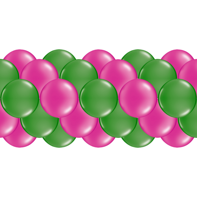 Luftballongirlanden-Set Pink & Grün ab 3 m