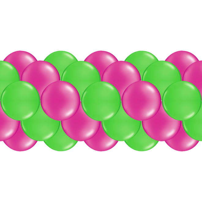 Luftballongirlanden-Set Pink & Limonengrün ab 3 m