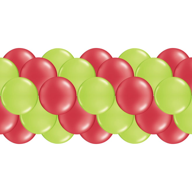 Luftballongirlanden-Set Apfelgrün & Rot ab 3 m