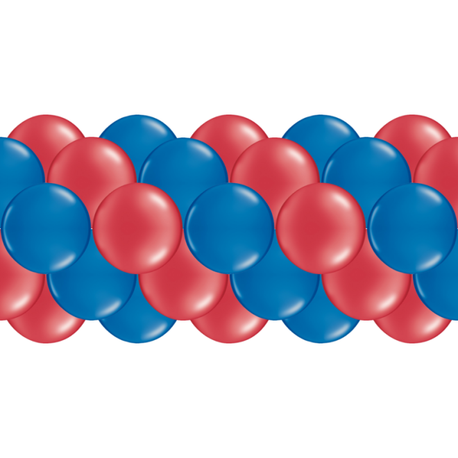 Luftballongirlanden-Set Rot & Blau ab 3 m