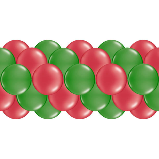 Luftballongirlanden-Set Rot & Grün ab 3 m