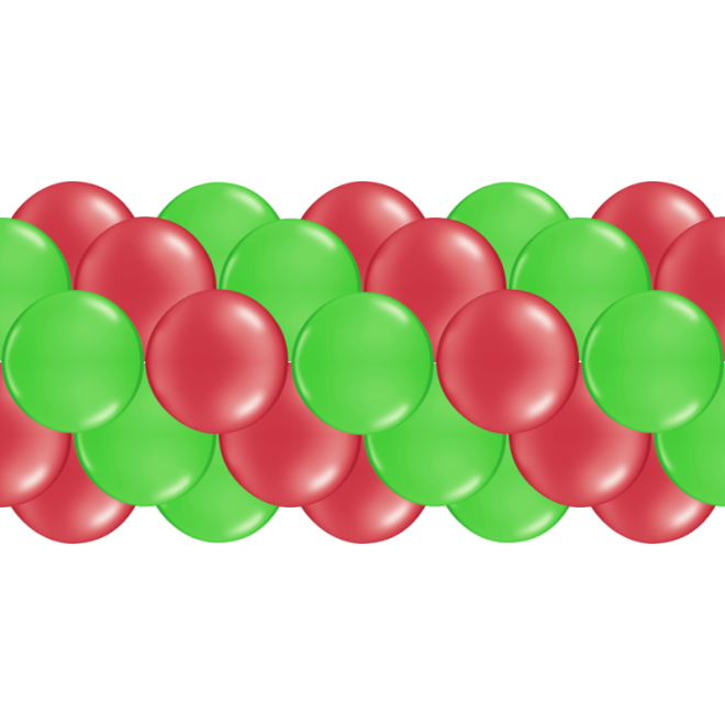 Luftballongirlanden-Set Rot & Limonengrün ab 3 m