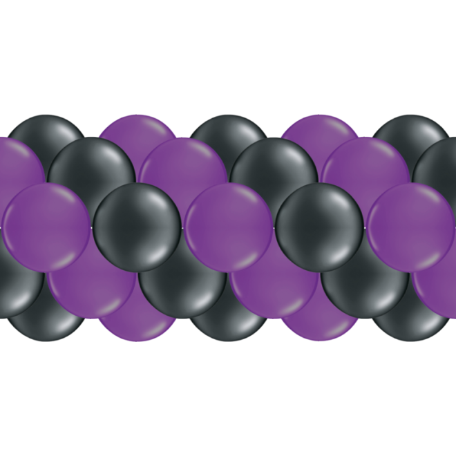 Luftballongirlanden-Set Violett & Schwarz ab 3 m