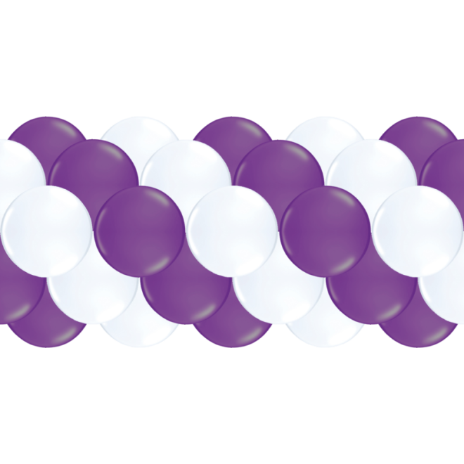 Luftballongirlanden-Set Violett & Weiß ab 3 m
