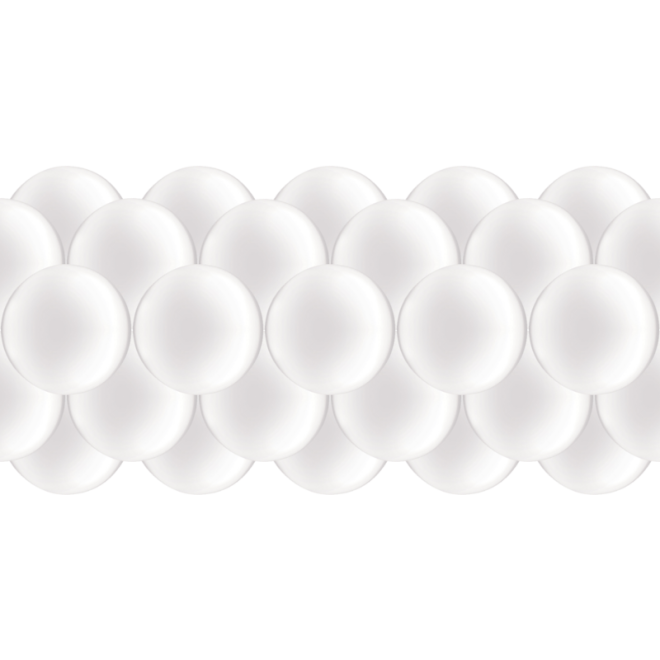 Luftballongirlanden-Set Weiß (Metallic / Glänzend) ab 3 m