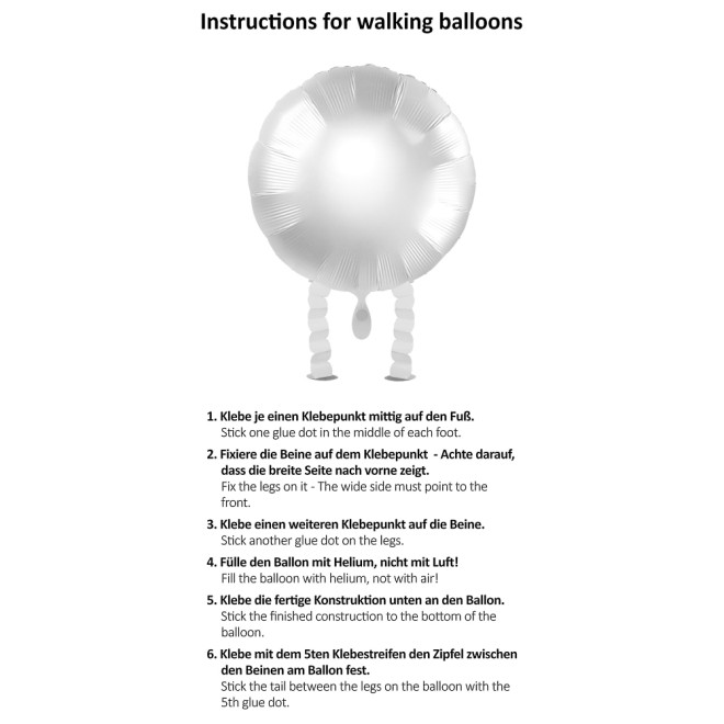 Folienballon Airwalker - Schwein - 45 cm