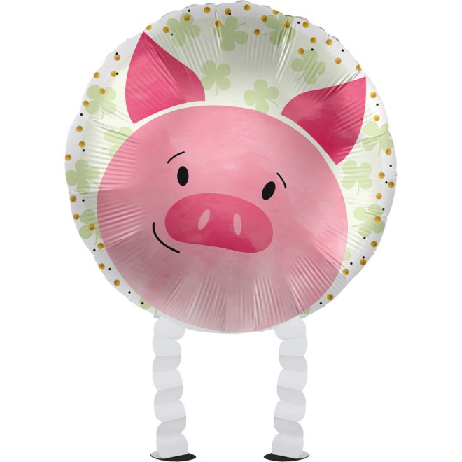 Folienballon Airwalker - Schwein - 45 cm