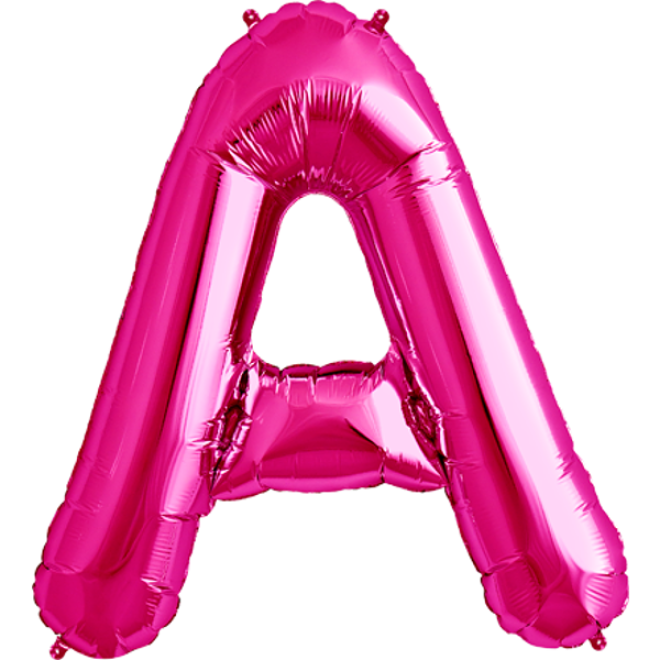 Folienballon Buchstabe - A - Pink 40 cm