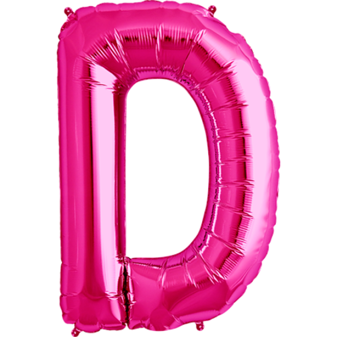 Folienballon Buchstabe - D - Pink 40 cm