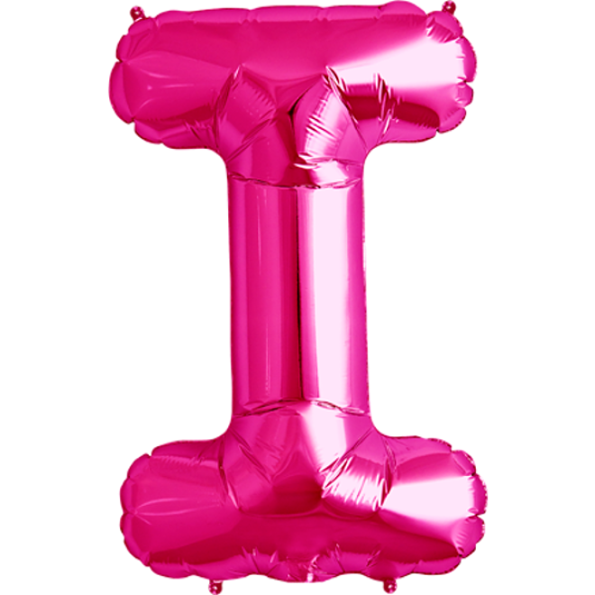 Folienballon Buchstabe - I - Pink 40 cm