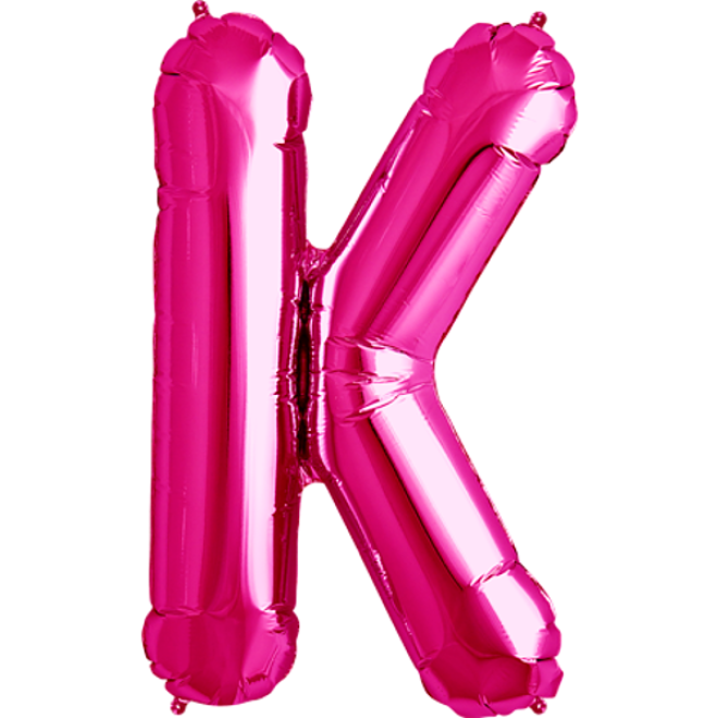 Folienballon Buchstabe - K - Pink 40 cm