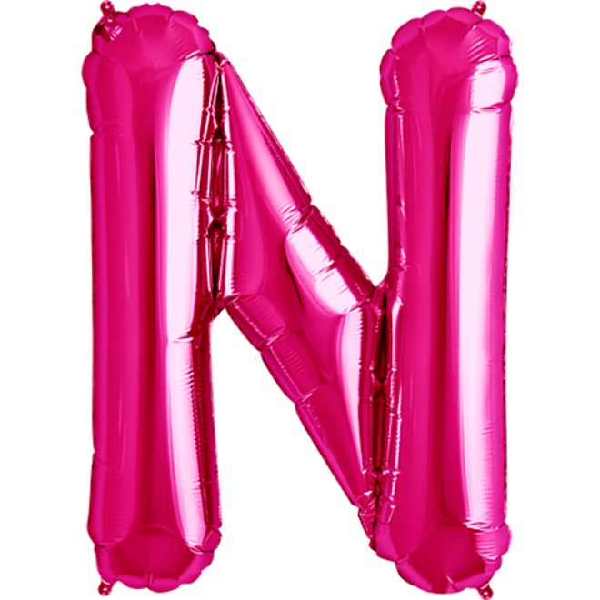 Folienballon Buchstabe - N - Pink 40 cm
