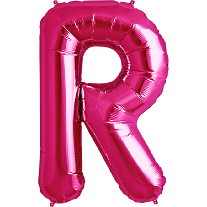 Folienballon Buchstabe - R - Pink 40 cm