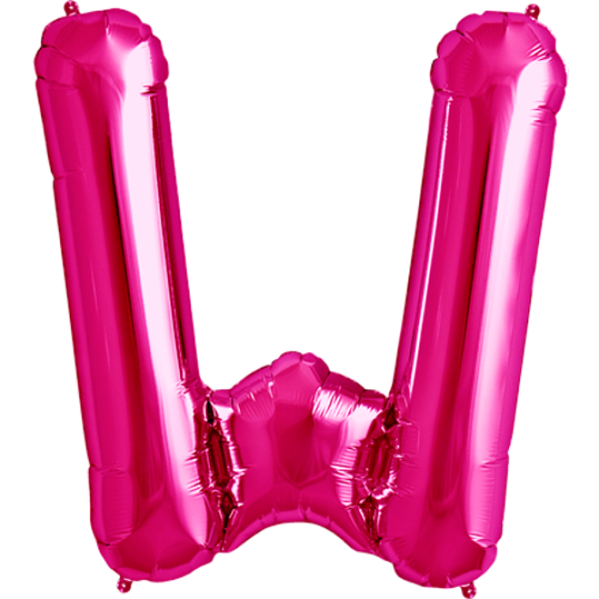 Folienballon Buchstabe - W - Pink 40 cm