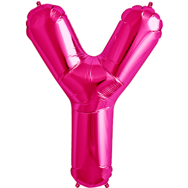 Folienballon Buchstabe - Y - Pink 40 cm