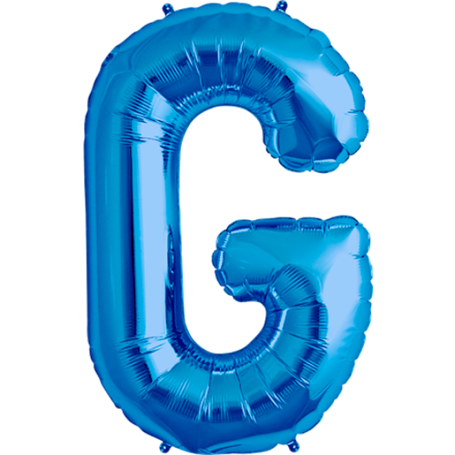 Folienballon Buchstabe - G - Blau 40 cm