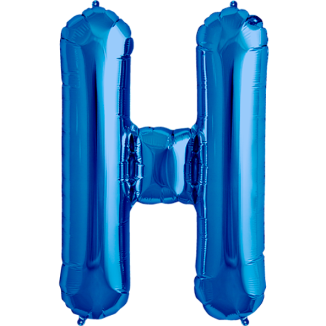 Folienballon Buchstabe - H - Blau 86 cm