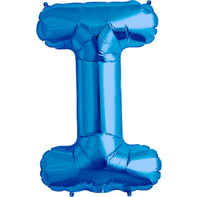 Folienballon Buchstabe - I - Blau 86 cm