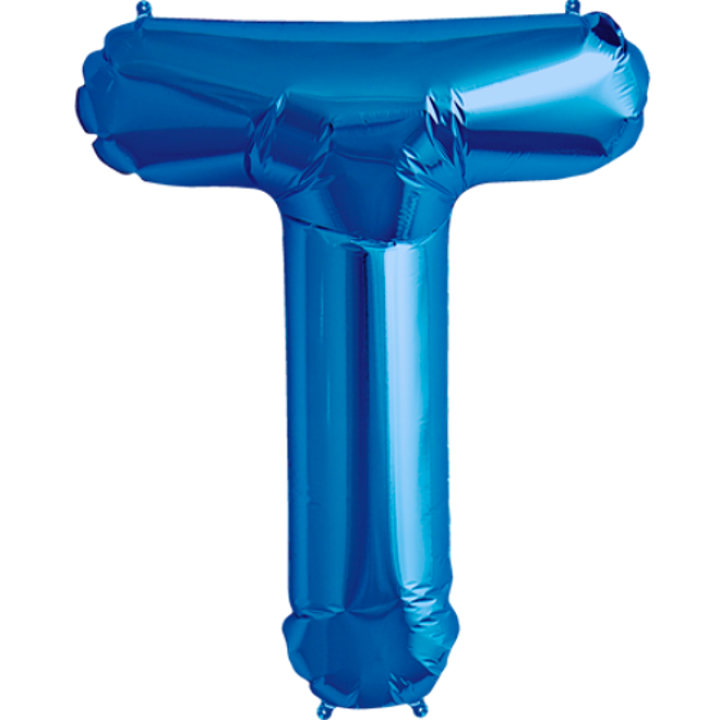 Folienballon Buchstabe - T - Blau 86 cm
