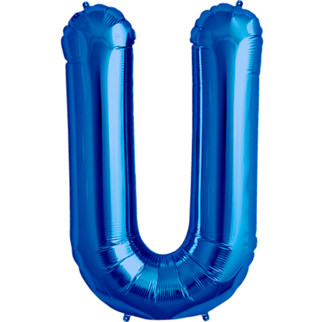 Folienballon Buchstabe - U - Blau 86 cm