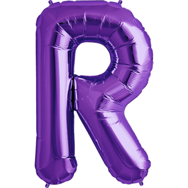 Folienballon Buchstabe - R - Violett 86 cm