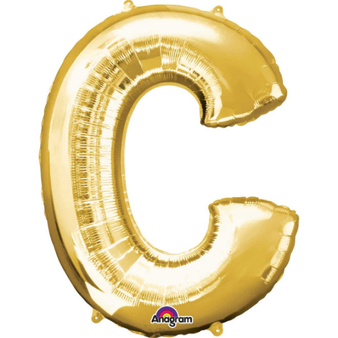 Folienballon Buchstabe - C - Gold 86 cm