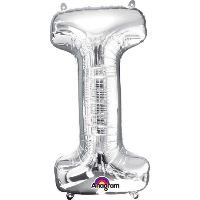Folienballon Buchstabe - I - Silber 86 cm