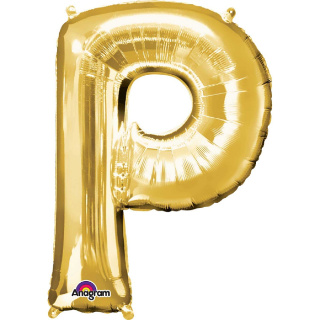 Folienballon Buchstabe - P - Gold 86 cm