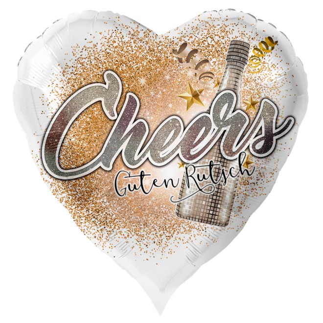 Folienballons Silvester - Cheers - Guten Rutsch Ø 45 cm