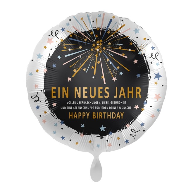 Folienballons Silvester - Ein Neues Jahr Ø 45 cm | luftballon.de