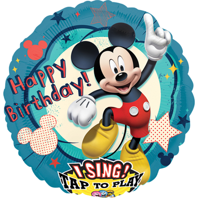 Singender Ballon Happy Birthday Mickey Mouse O 71 Cm