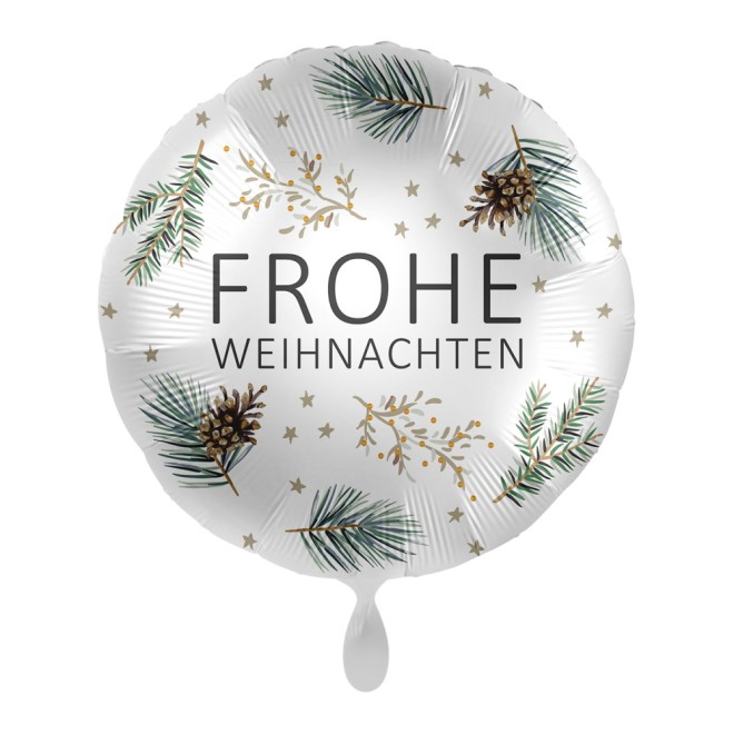 Folienballons Weihnachten - Tannenzweige Ø 45 cm | luftballon.de
