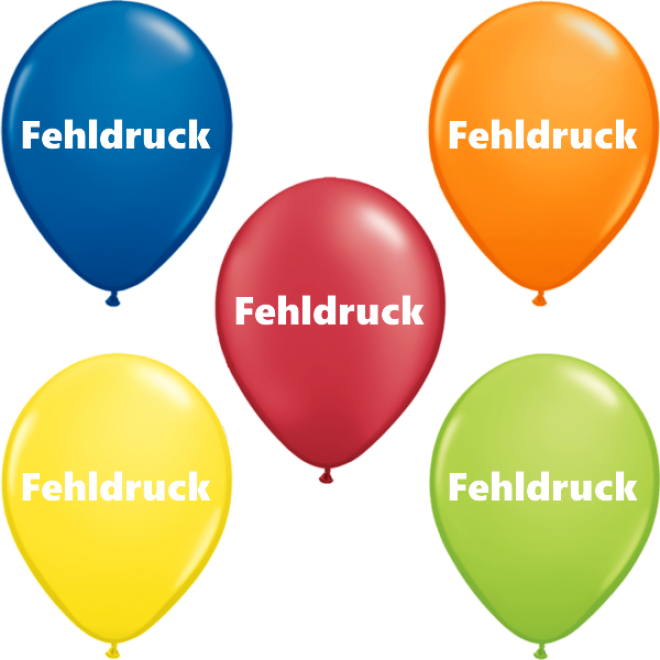 Luftballons Bunt gemischt - Fehldrucke - verschiedene Größen - 1 kg