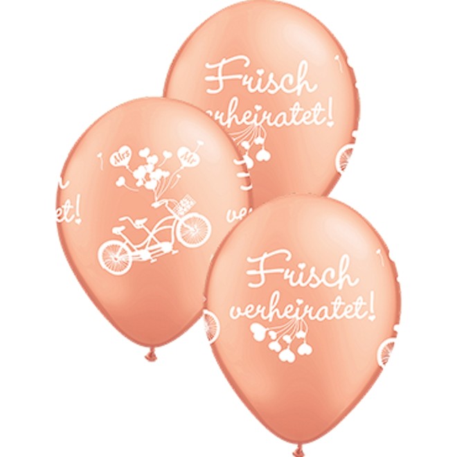 Luftballons Frisch Verheiratet - Rose Gold Ø 28 cm