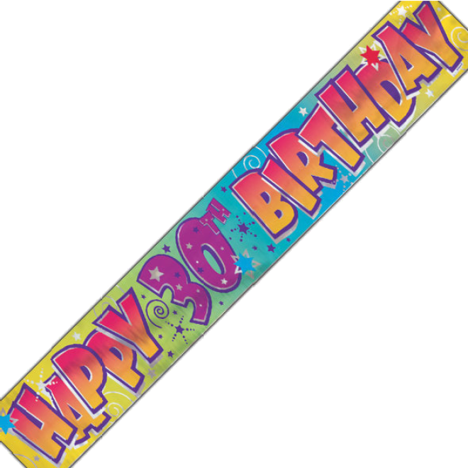 Banner Happy 30 th Birthday 3,6 m