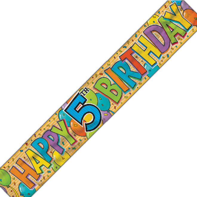 Banner Happy 5 th Birthday 3,6 m