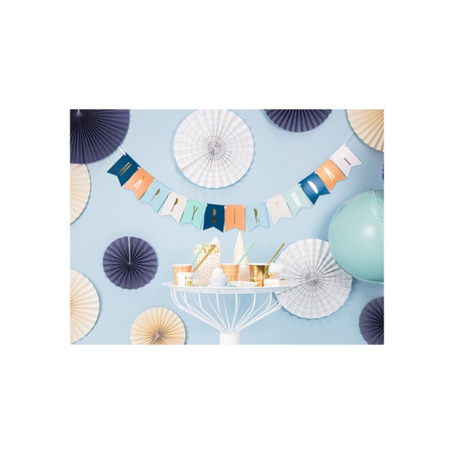 Papiergirlande - Happy Birthday - Soft